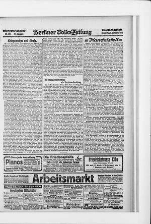Berliner Volkszeitung vom 07.09.1916