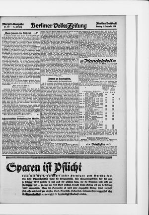Berliner Volkszeitung on Sep 12, 1916