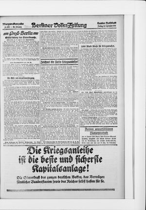Berliner Volkszeitung vom 15.09.1916