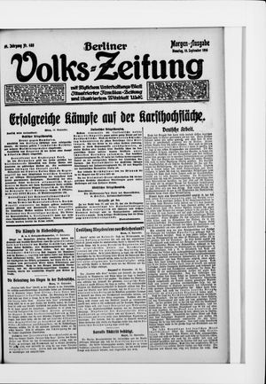 Berliner Volkszeitung vom 19.09.1916
