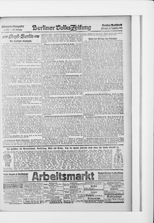 Berliner Volkszeitung vom 20.09.1916