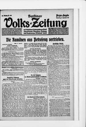 Berliner Volkszeitung vom 21.09.1916