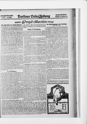Berliner Volkszeitung vom 23.09.1916