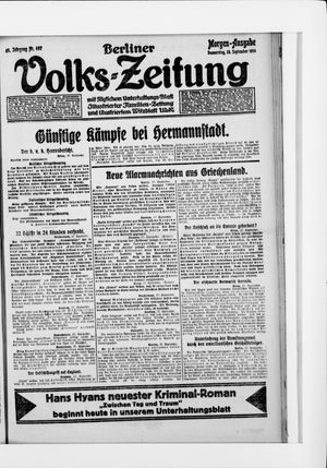 Berliner Volkszeitung vom 28.09.1916