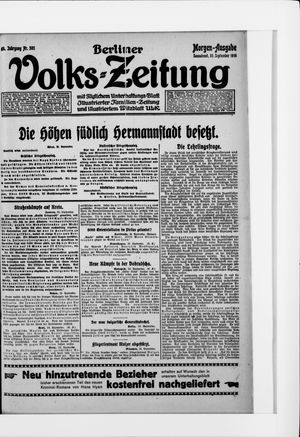 Berliner Volkszeitung vom 30.09.1916