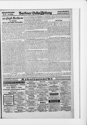 Berliner Volkszeitung on Sep 30, 1916