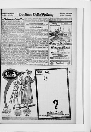Berliner Volkszeitung vom 04.10.1916
