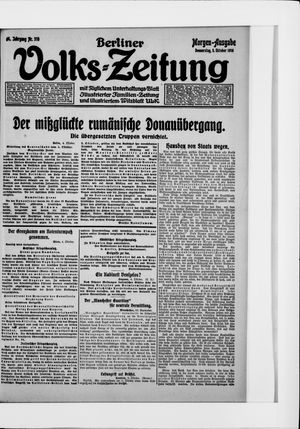 Berliner Volkszeitung on Oct 5, 1916