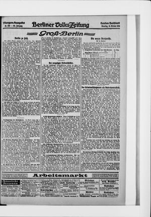 Berliner Volkszeitung vom 10.10.1916