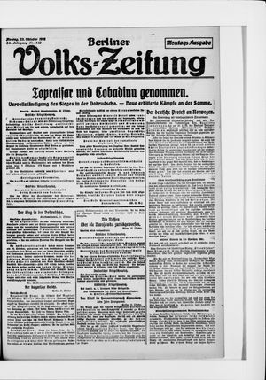 Berliner Volkszeitung vom 23.10.1916