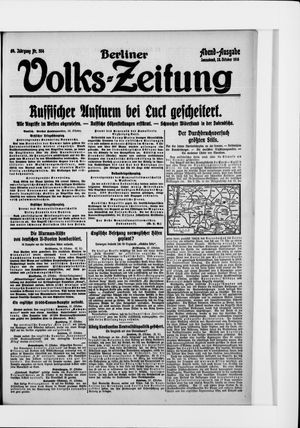 Berliner Volkszeitung vom 28.10.1916
