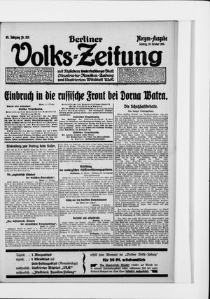 Berliner Volkszeitung vom 29.10.1916
