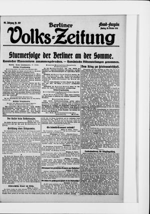 Berliner Volkszeitung vom 30.10.1916