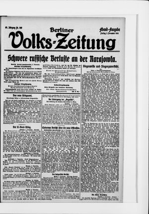 Berliner Volkszeitung vom 03.11.1916