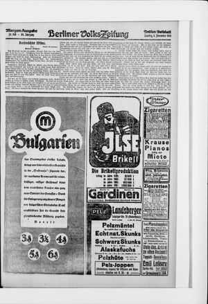 Berliner Volkszeitung vom 05.11.1916