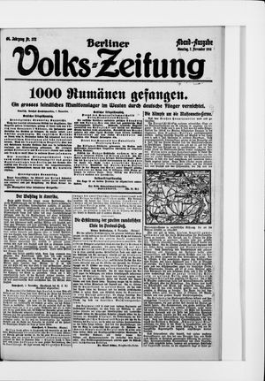 Berliner Volkszeitung vom 07.11.1916