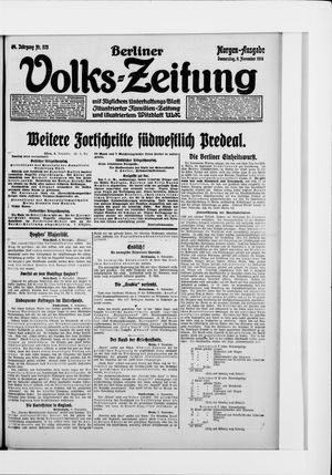 Berliner Volkszeitung vom 09.11.1916