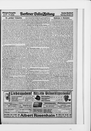 Berliner Volkszeitung vom 09.11.1916