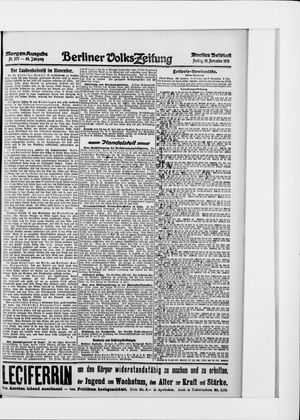 Berliner Volkszeitung vom 10.11.1916