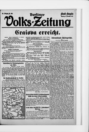Berliner Volkszeitung vom 21.11.1916