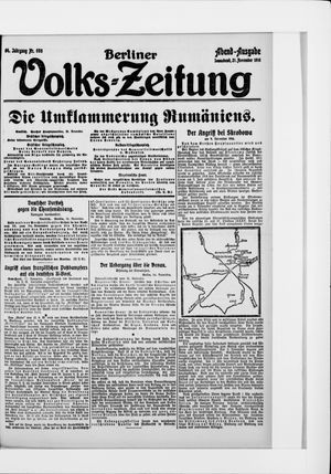 Berliner Volkszeitung on Nov 25, 1916