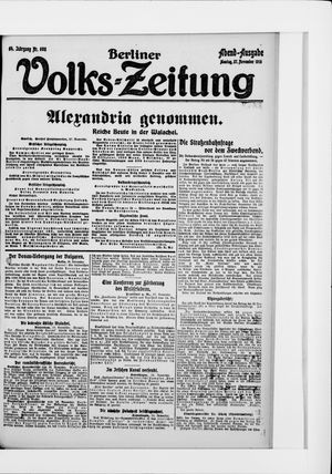 Berliner Volkszeitung vom 27.11.1916