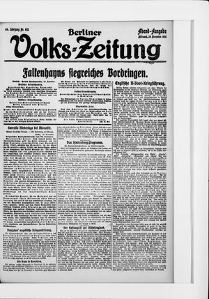 Berliner Volkszeitung vom 29.11.1916