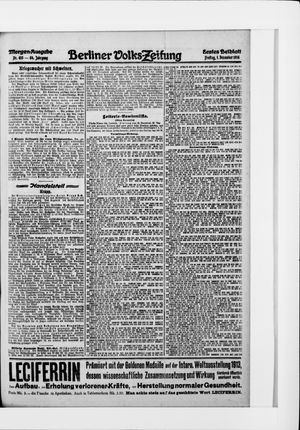 Berliner Volkszeitung vom 01.12.1916
