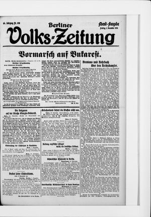 Berliner Volkszeitung vom 01.12.1916