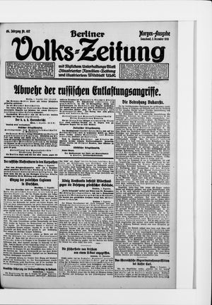 Berliner Volkszeitung vom 02.12.1916
