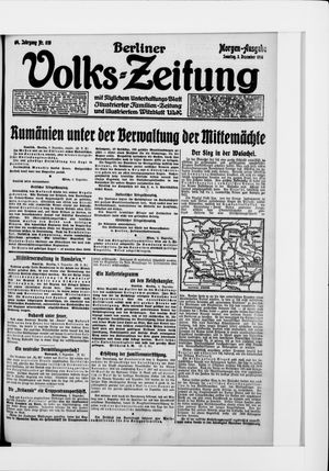 Berliner Volkszeitung on Dec 3, 1916