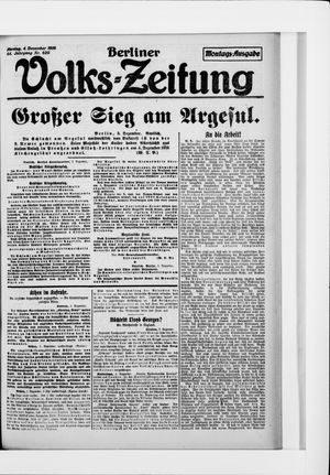 Berliner Volkszeitung vom 04.12.1916