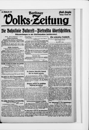 Berliner Volkszeitung vom 05.12.1916