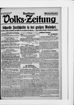 Berliner Volkszeitung vom 11.12.1916