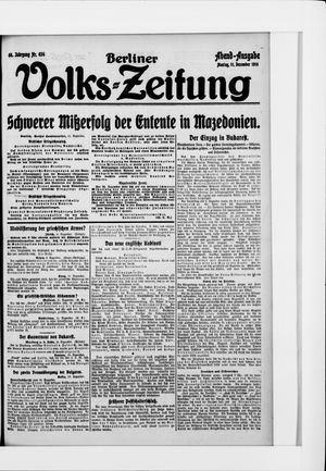 Berliner Volkszeitung vom 11.12.1916