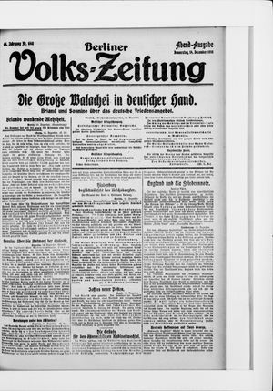 Berliner Volkszeitung on Dec 14, 1916