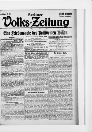 Berliner Volkszeitung vom 22.12.1916