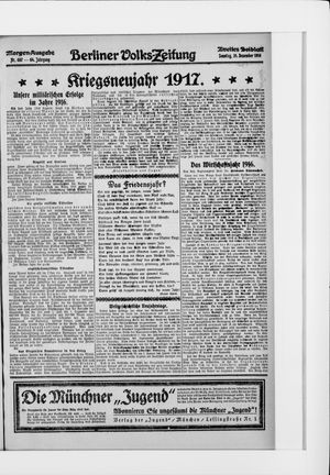 Berliner Volkszeitung vom 31.12.1916