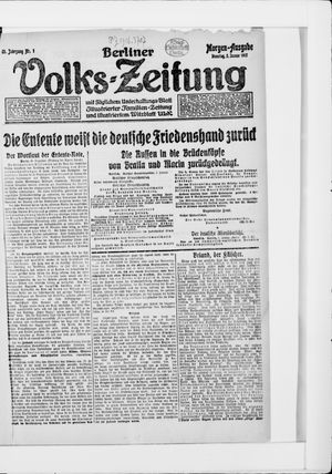 Berliner Volkszeitung vom 02.01.1917