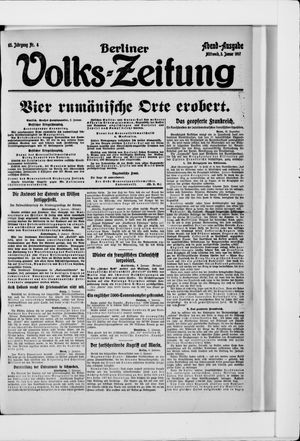 Berliner Volkszeitung vom 03.01.1917