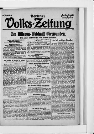 Berliner Volkszeitung vom 04.01.1917