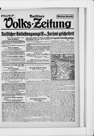 Berliner Volkszeitung vom 08.01.1917