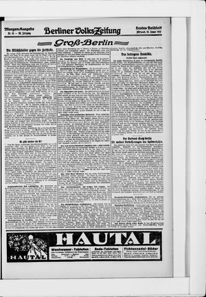 Berliner Volkszeitung vom 10.01.1917