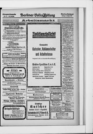 Berliner Volkszeitung vom 14.01.1917