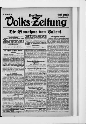 Berliner Volkszeitung vom 15.01.1917