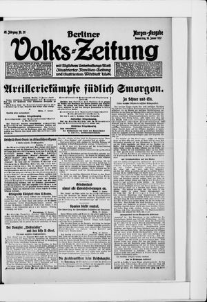 Berliner Volkszeitung vom 18.01.1917