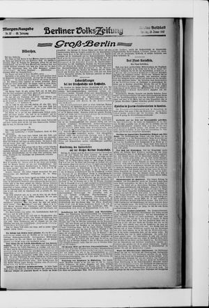 Berliner Volkszeitung on Jan 21, 1917