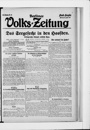 Berliner Volkszeitung vom 24.01.1917
