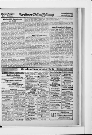 Berliner Volkszeitung vom 25.01.1917