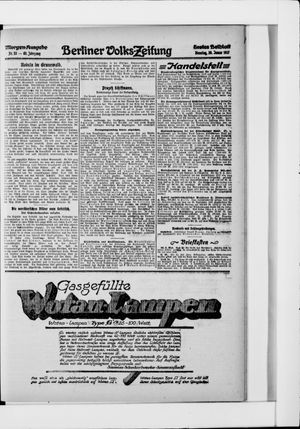 Berliner Volkszeitung on Jan 30, 1917